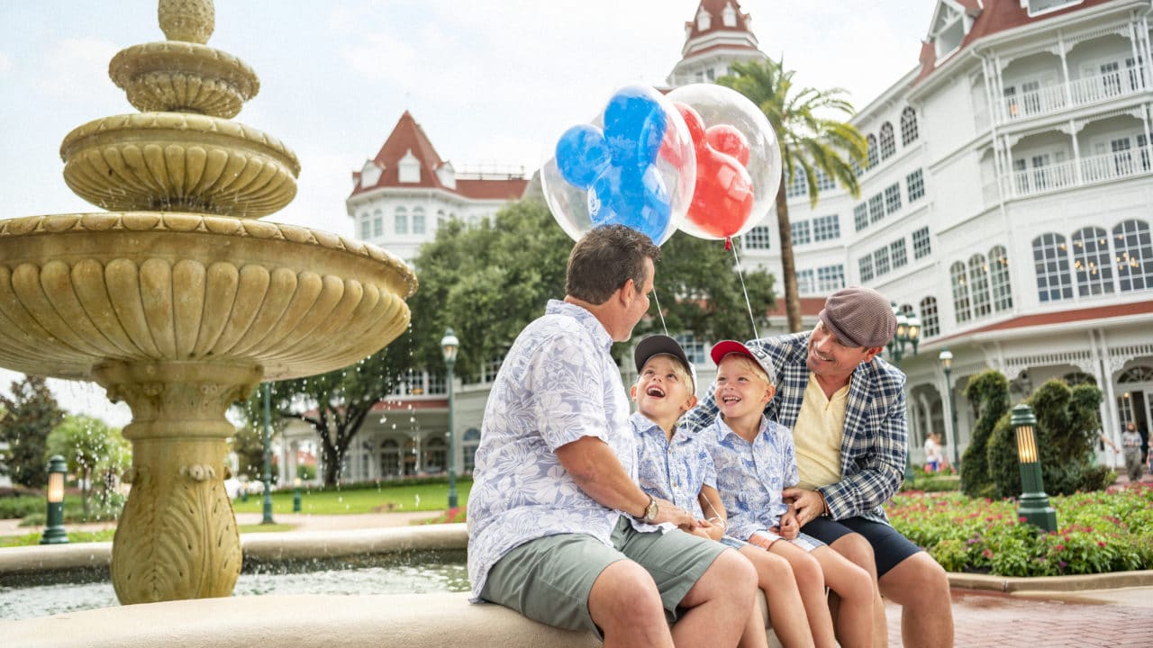 Kids and parents enjoy water features, Mickey balloons, and even more time together staying at the beautiful hotels near Walt Disney World's Magic Kingdom in Florida - like the Grand Floridian
