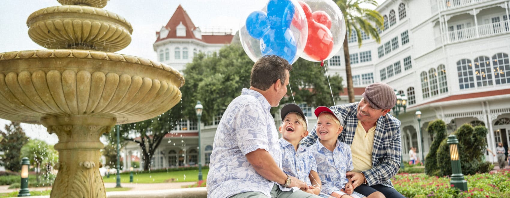Kids and parents enjoy water features, Mickey balloons, and even more time together staying at the beautiful hotels near Walt Disney World's Magic Kingdom in Florida - like the Grand Floridian
