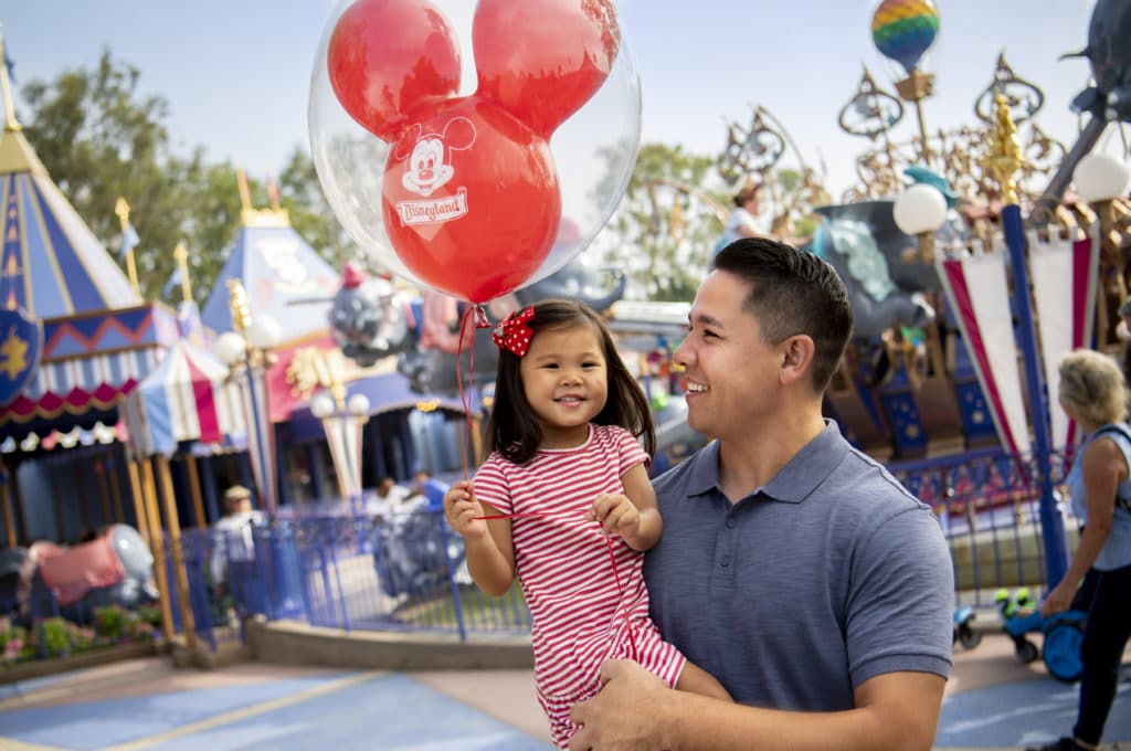 Toddler enjoying Fantasyland at Disneyland Park in Anaheim, CA