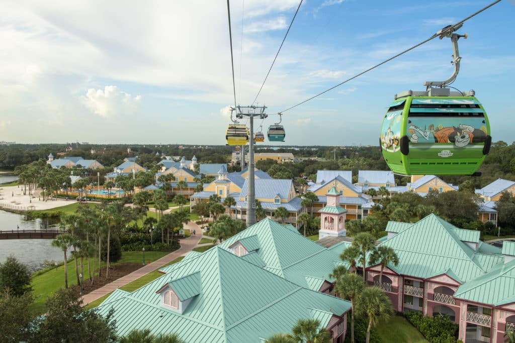 The Walt Disney World Skyliner is one of the biggest reasons that the Caribbean Beach hotel is one of the best Disney moderate resorts in Florida.