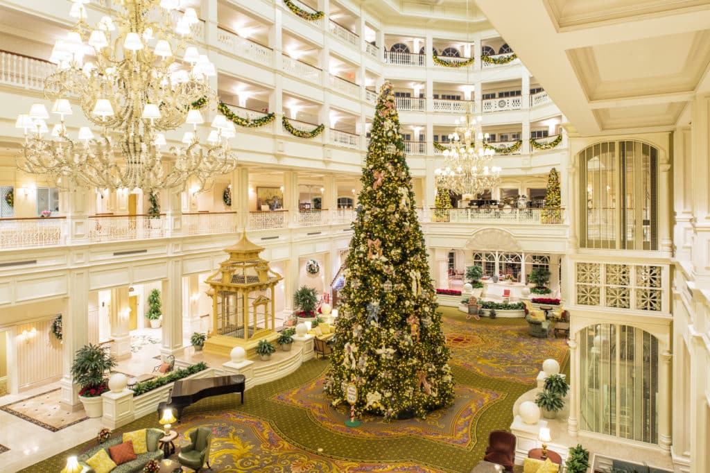 Come see the stunning gold-decked Christmas tree at the Grand Floridian and deck the halls with Disney Deals this Christmas